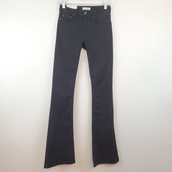 Zara Denim - Zara mid rise skinny flare jeans in black V